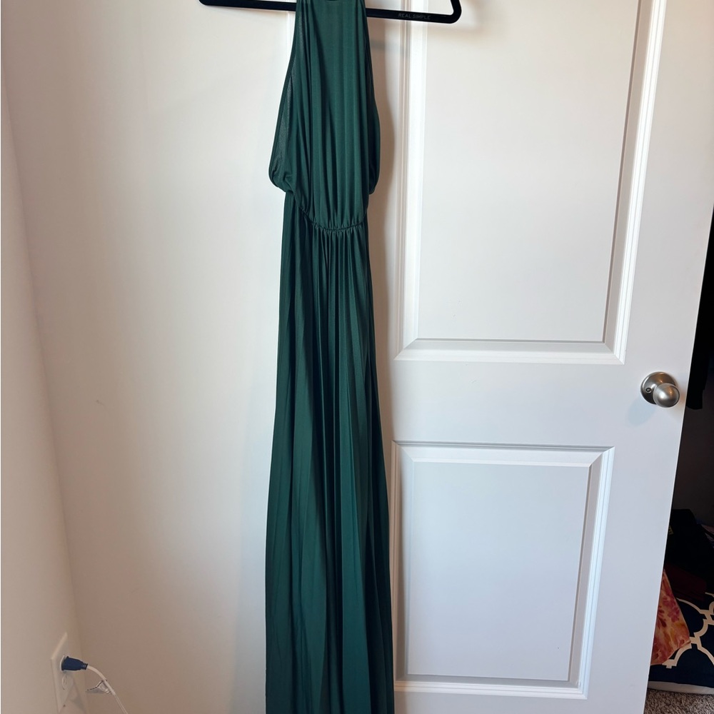 Green Halter maxi  Dress